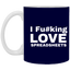 I Fucking Love Spreadsheets Accountant Gift 11 oz. White Mug