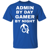 Admin By Day Gamer By Night T-Shirt Admin By Day Gamer By Night T-Shirt