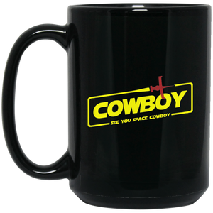 Cowboy A Space Cowboy Story 15 oz. Black Mug