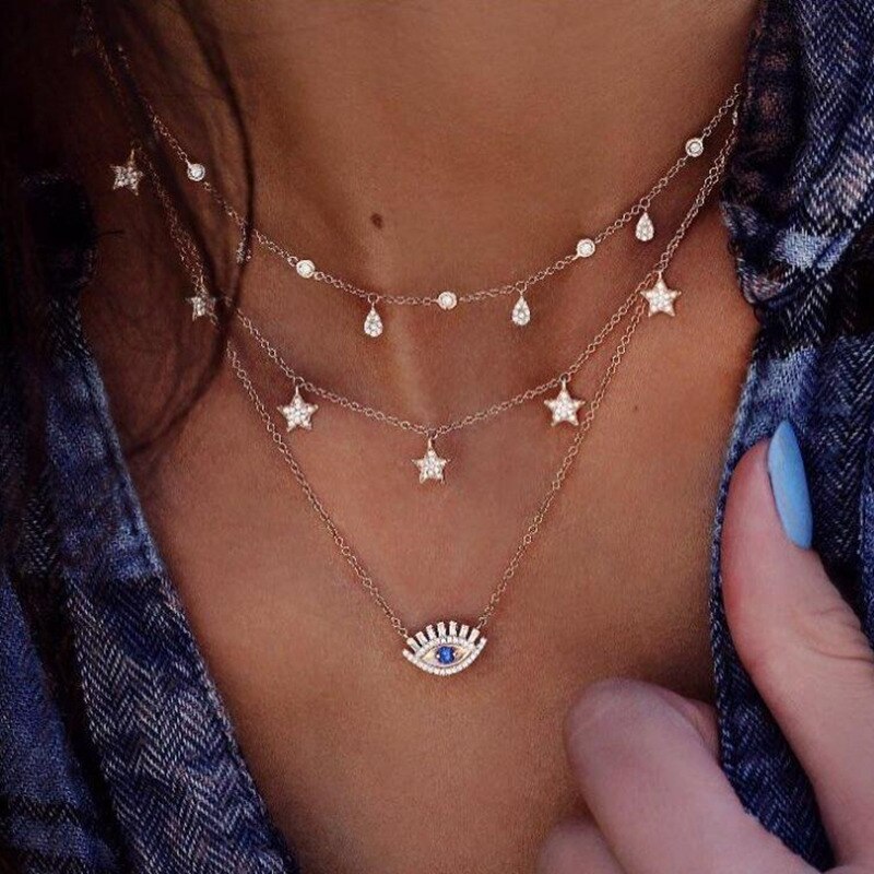 Collier Rose Gold Rose Statement Pendant Necklace