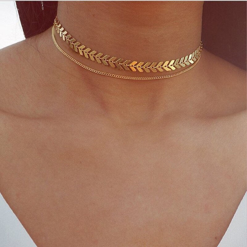 Collier Rose Gold Rose Statement Pendant Necklace