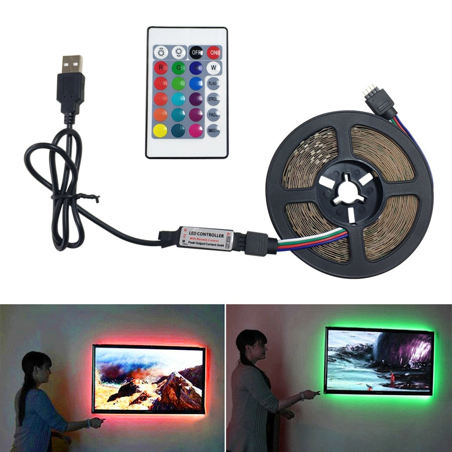 LED Strip Lights 2M/3M RGB Flexible USB Light