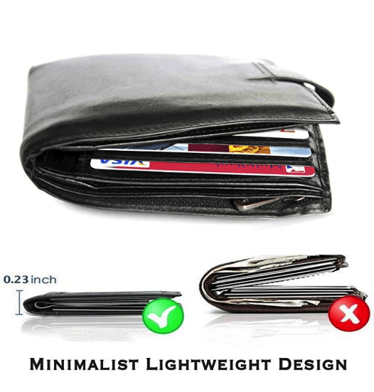 Leather Wallet Money Clip