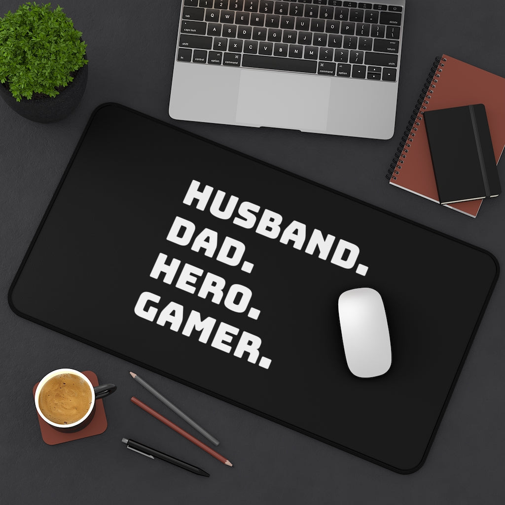 Husband Dad Hero Gamer Gaming RPG Fantasy Desk Mat | Husband Dad Hero Gamer Mouse Mat | Husband Dad Hero Gamer Mouse Pad