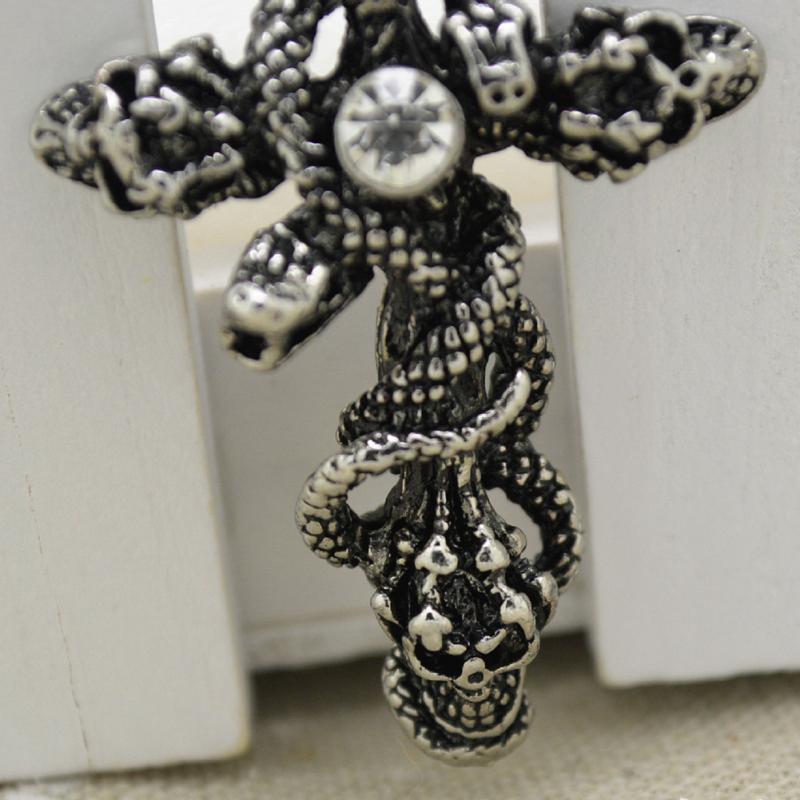 snake necklace, skull necklace, snake chain, snake pendant