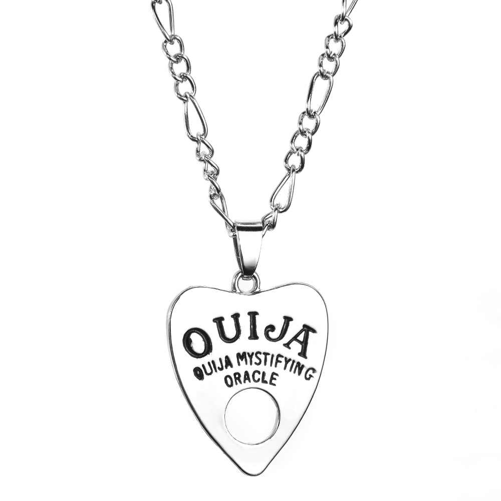 Gothic Ouija Shape Board Pendant Chain Necklace