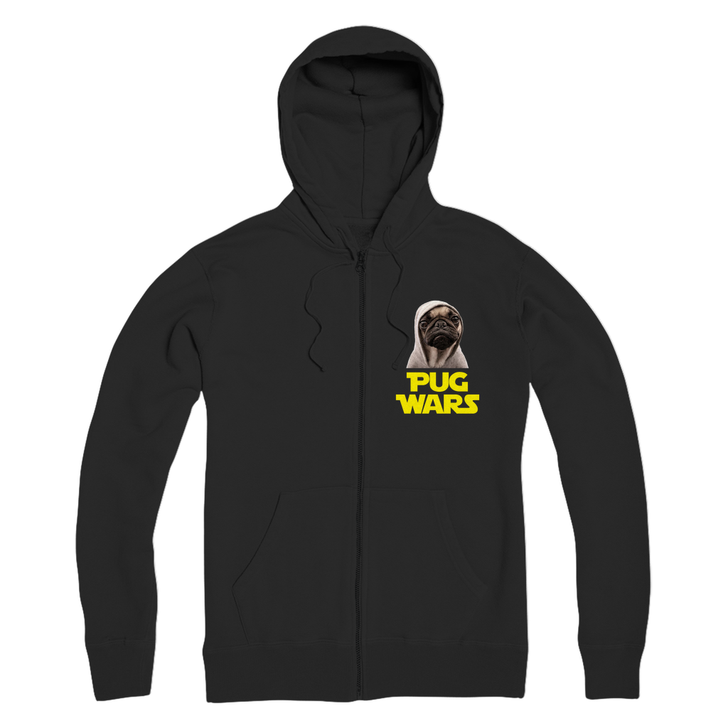 Pug Wars The Last Pug Premium Adult Zip Hoodie