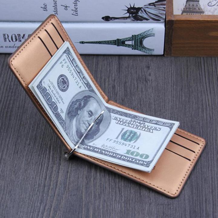 Leather Wallet Money Clip