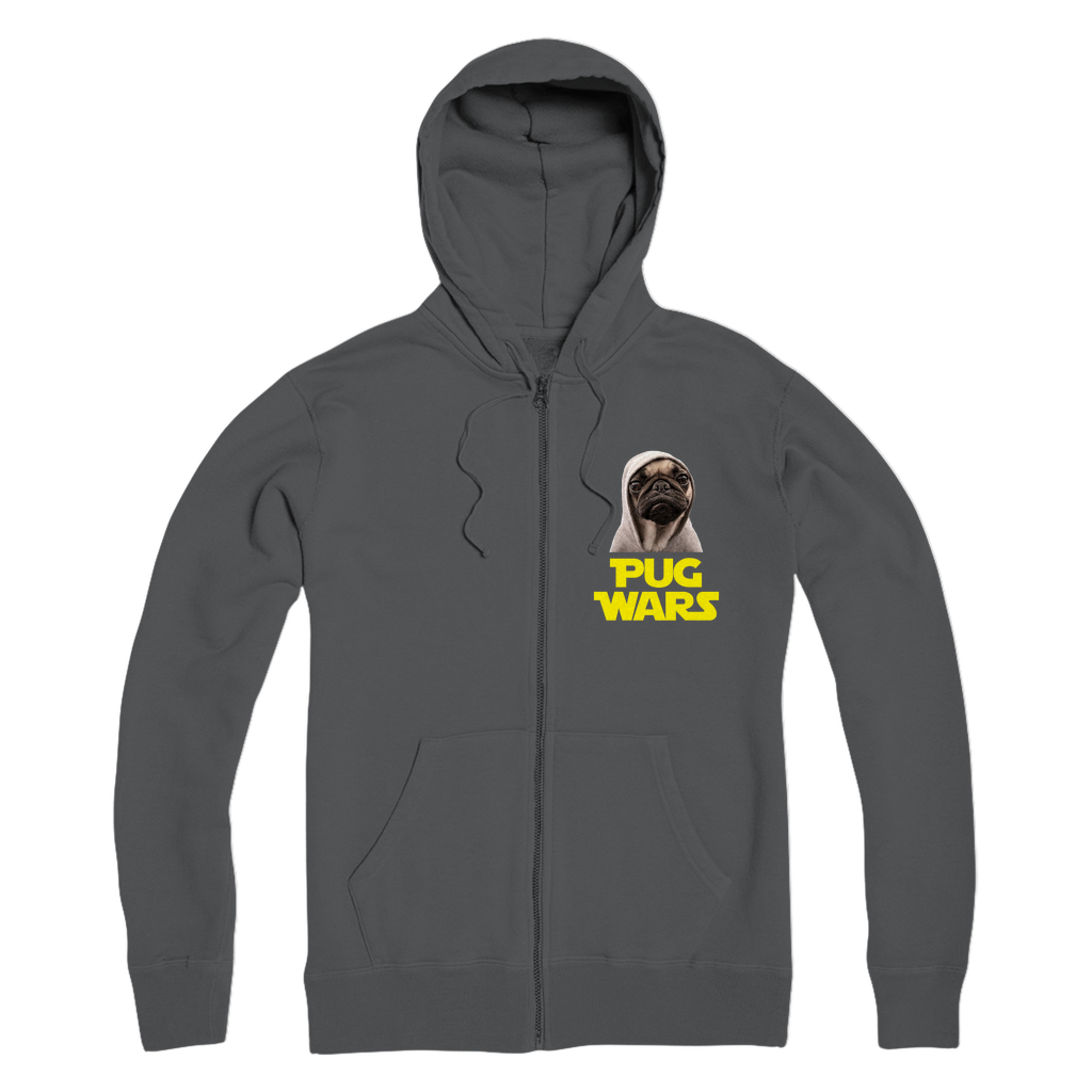 Pug Wars The Last Pug Premium Adult Zip Hoodie