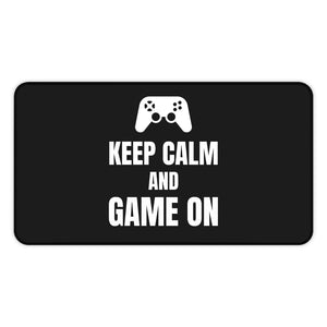 Keep Calm And Game On Desk Mat | Fantasy RPG Mouse Mat | Video Game Gaming Mouse Pad Keep Calm And Game On Desk Mat | Fantasy RPG Mouse Mat | Video Game Gaming Mouse Pad