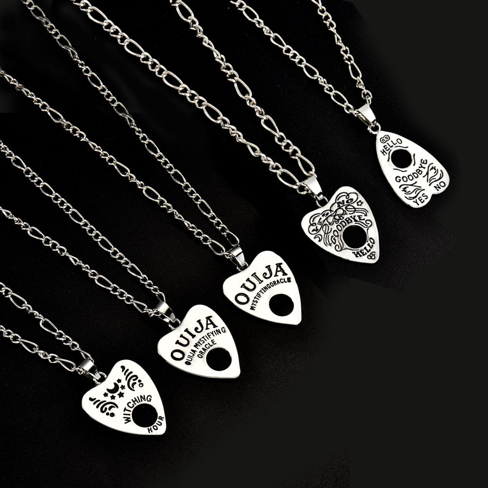 Gothic Ouija Shape Board Pendant Chain Necklace