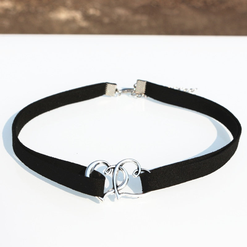 heart choker, heart choker necklace