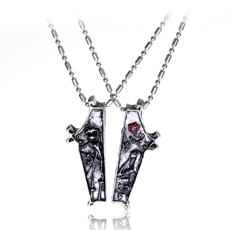 Brass Coffin Locket Poison Box Necklace