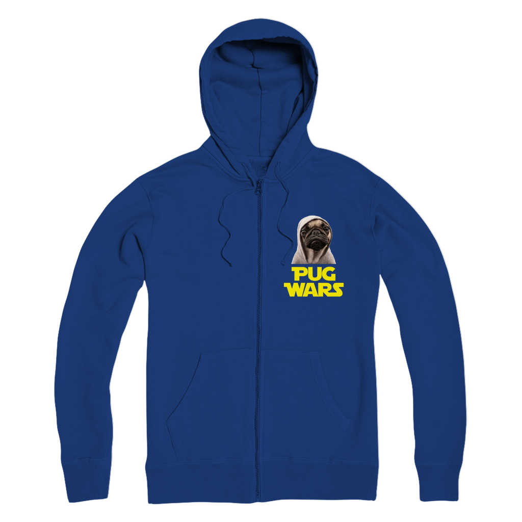 Pug Wars The Last Pug Premium Adult Zip Hoodie