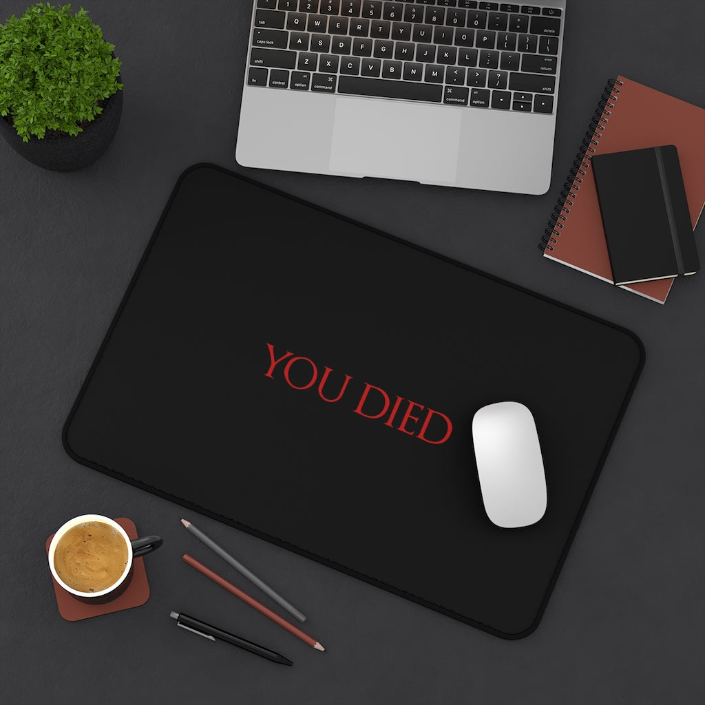 You Died RPG Fantasy Desk Mat | RPG Mouse Mat | Gaming Mouse Pad