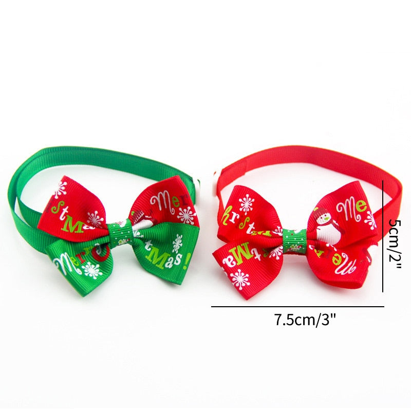 Christmas Dog Bow Tie, Christmas Cat Bow Tie, Christmas Pet Bow Tie