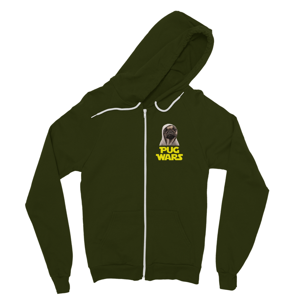 Pug Wars The Last Pug Classic Adult Zip Hoodie