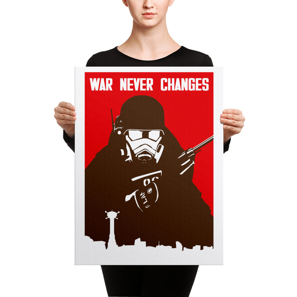 War Never Changes New Vegas Canvas Print