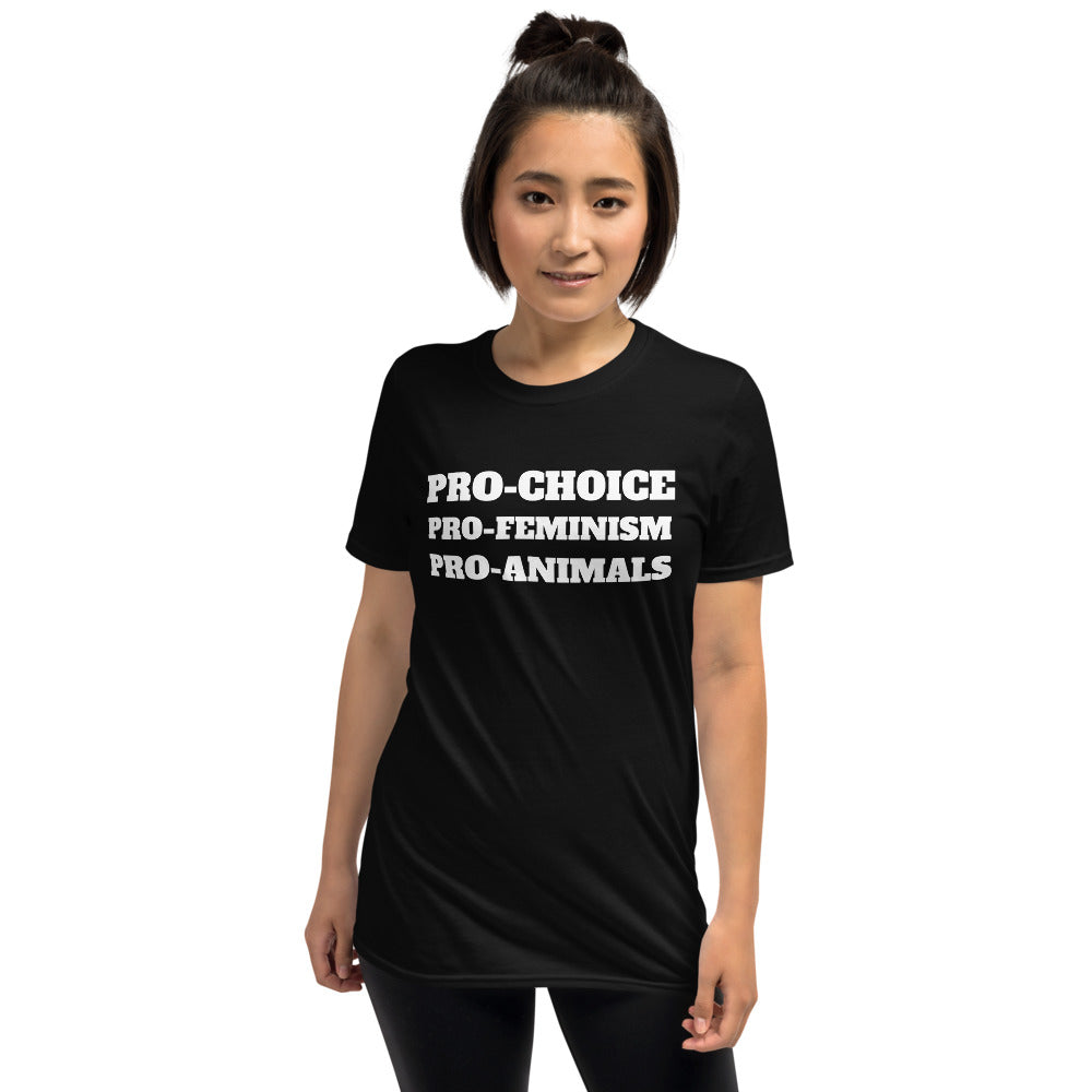 Pro Choice Pro Feminism Pro Animals Feminist T-Shirt