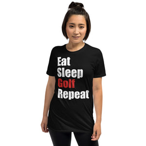 Eat Sleep Golf Repeat Unisex T-Shirt golf fan golf player golf shirt