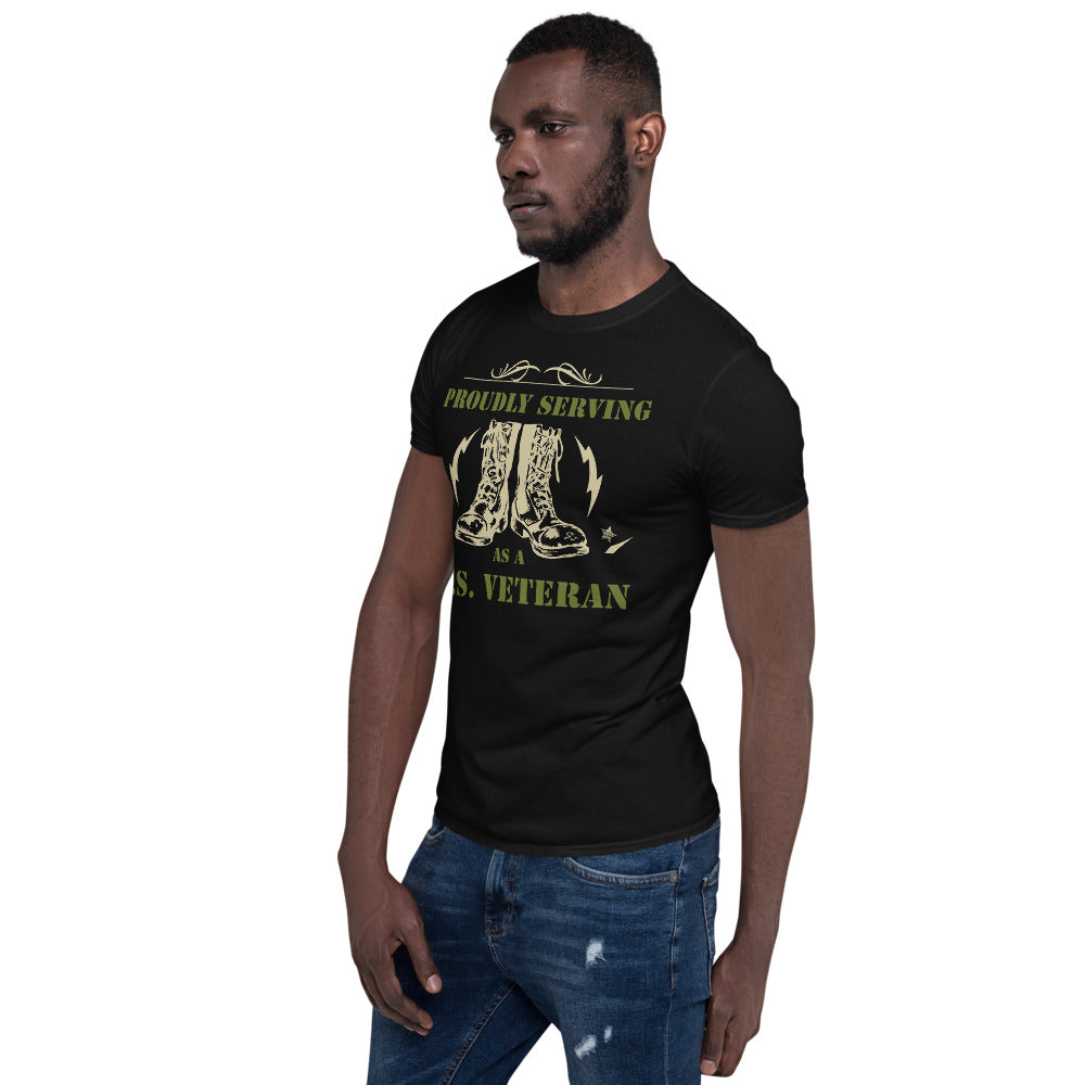 Proudly Serving As A US Veteran Unisex T-Shirt