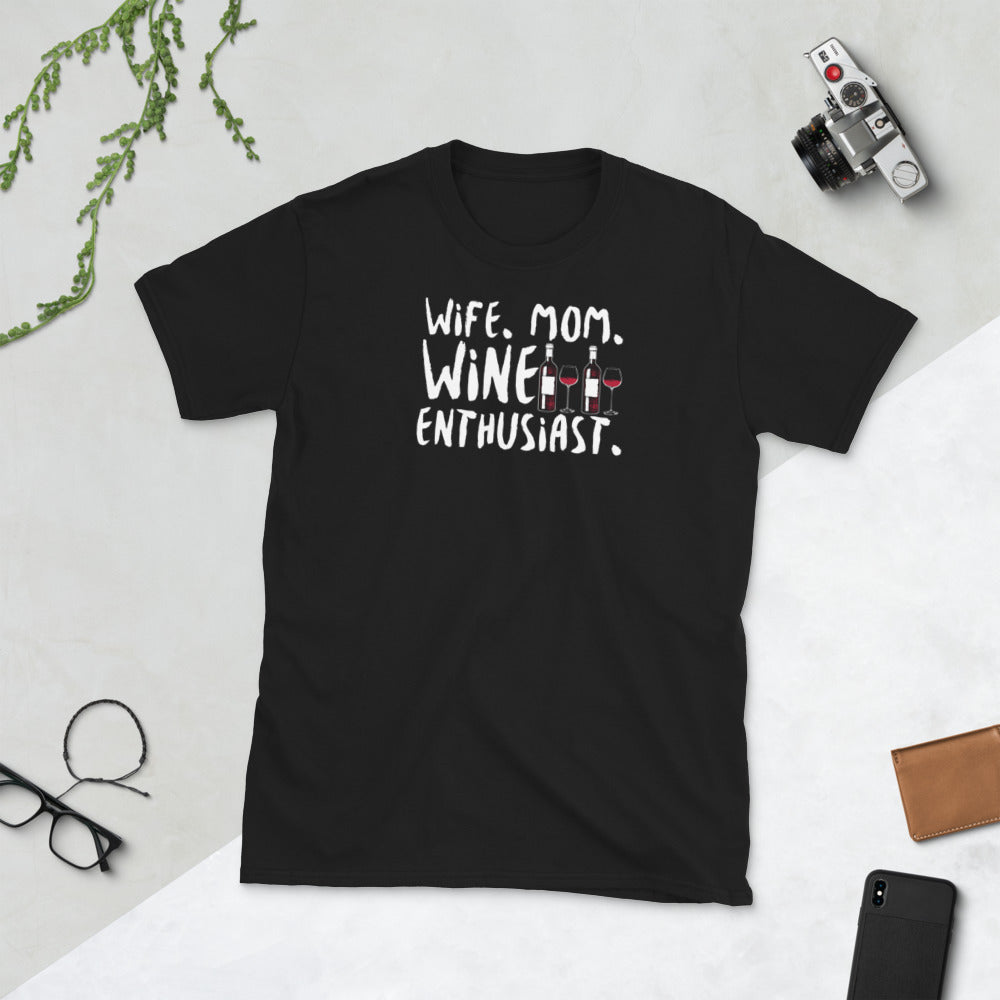 Wife Mom Wine Enthusiast T-Shirt