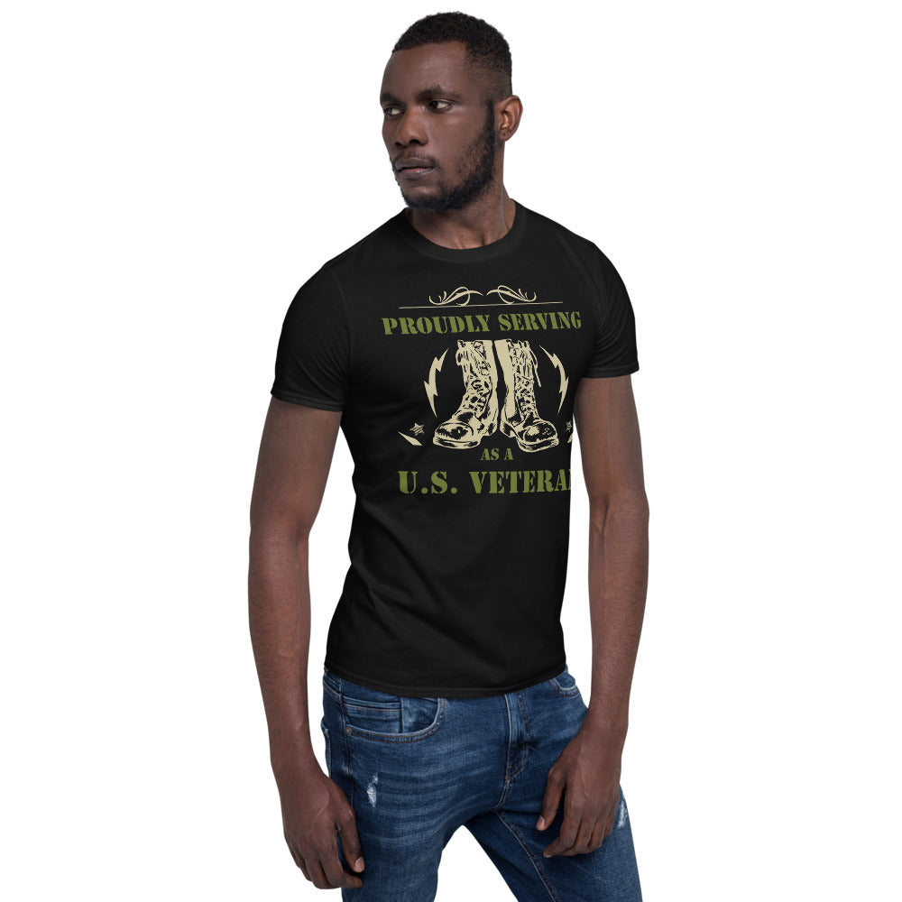Proudly Serving As A US Veteran Unisex T-Shirt