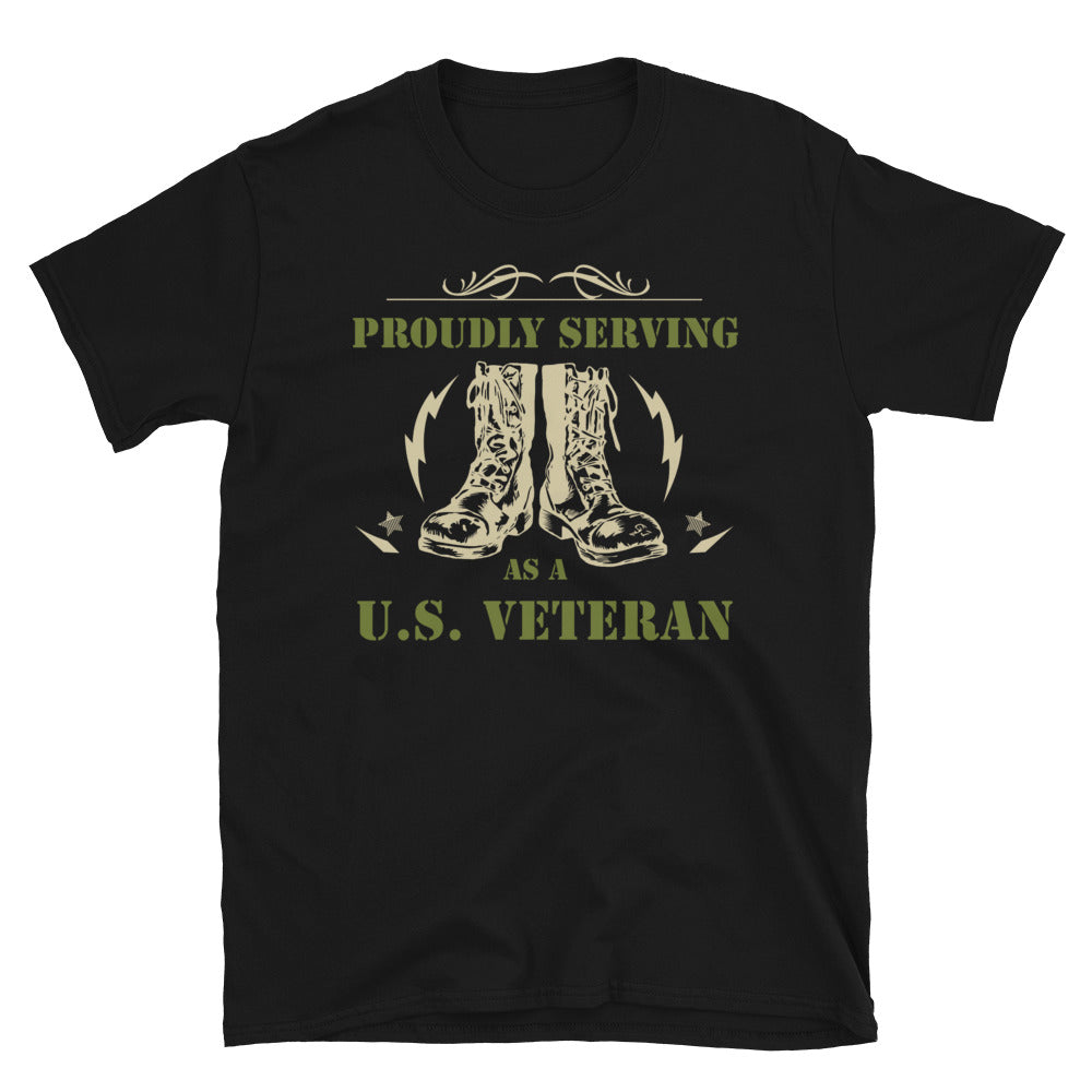 Proudly Serving As A US Veteran Unisex T-Shirt
