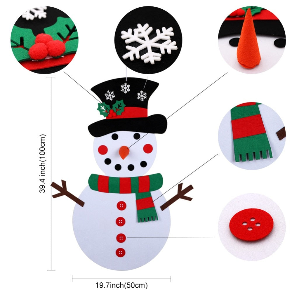 DIY Felt Christmas Snowman or Tree - Children's Favorite Gift