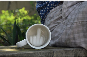 Middle Finger Novelty Coffee Cup middle finger coffee mug middle finger mug have a nice day middle finger mug middle finger coffee cup coffee mug with middle finger on bottom coffee cup with middle finger on bottom