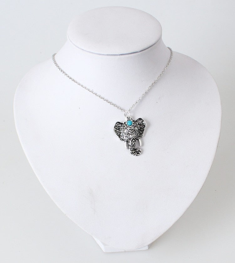 Boho Elephant Pendant Necklace