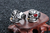 Gold Smoking Skull Ring skull rings for men skull ring skull rings for women
