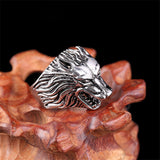 Stainless Steel Wolf Head Ring Stainless Steel Wolf Head Ring