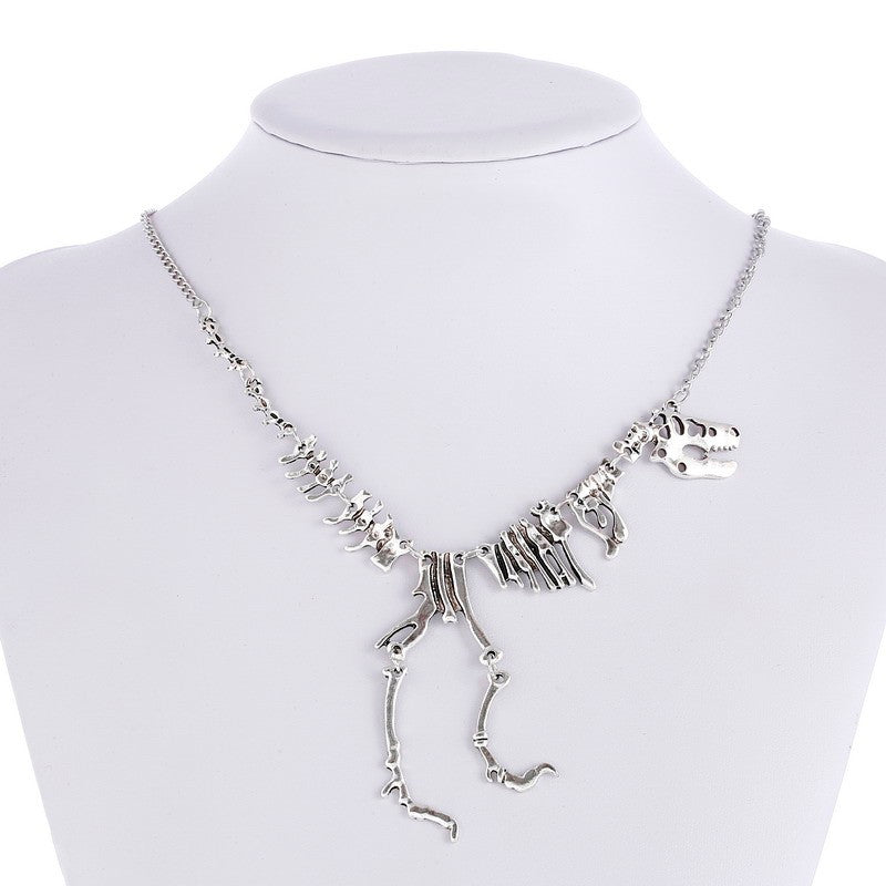 dinosaur necklace t rex necklace dinosaur skeleton necklace