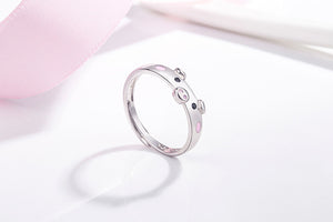 Lucky Piggy Ring silver pig ring