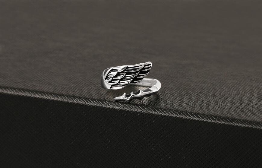 Angel Wing Sterling Silver Ring