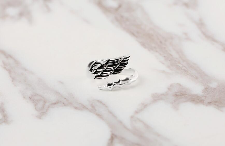 Angel Wing Sterling Silver Ring