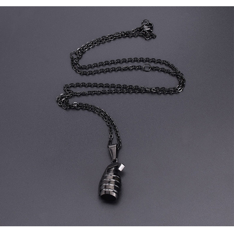 Classy Men's Grenade Pendant Necklace