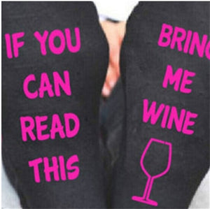 If You Can Read This Bring Me Wine 2 Socks