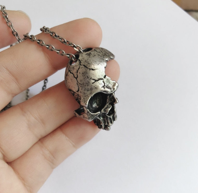 mens skull necklace
