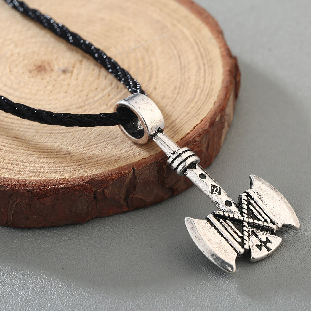 Silver Axe Pendant Necklace