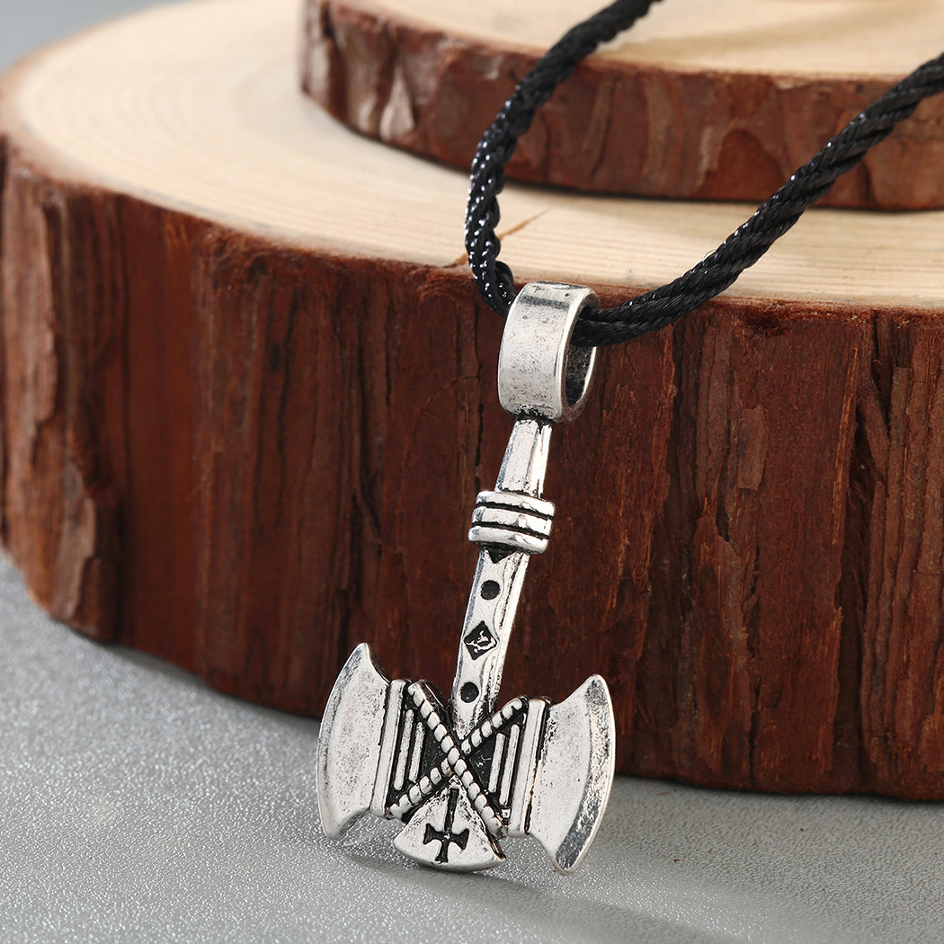 Silver Axe Pendant Necklace