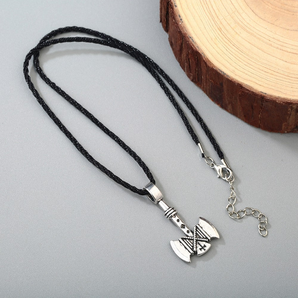 Silver Axe Pendant Necklace