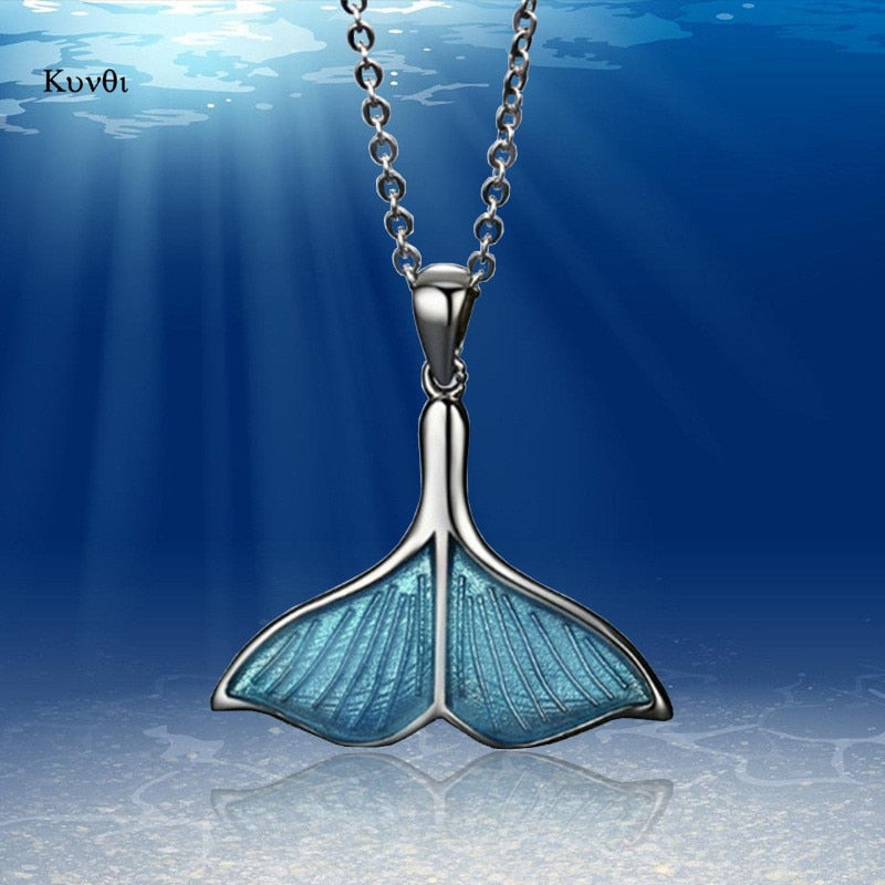 mermaid necklace mermaid tail necklace mermaid pendant necklace