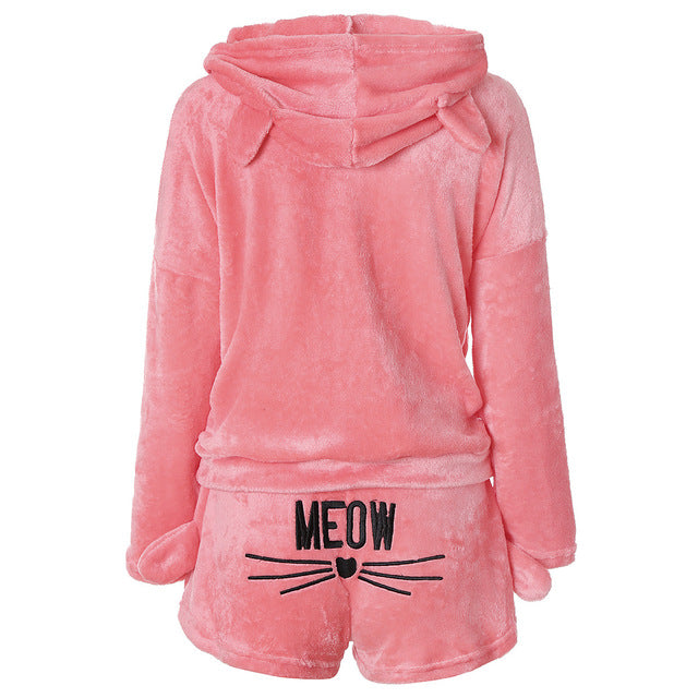 Cute Cat Meow Womens Pajamas Set