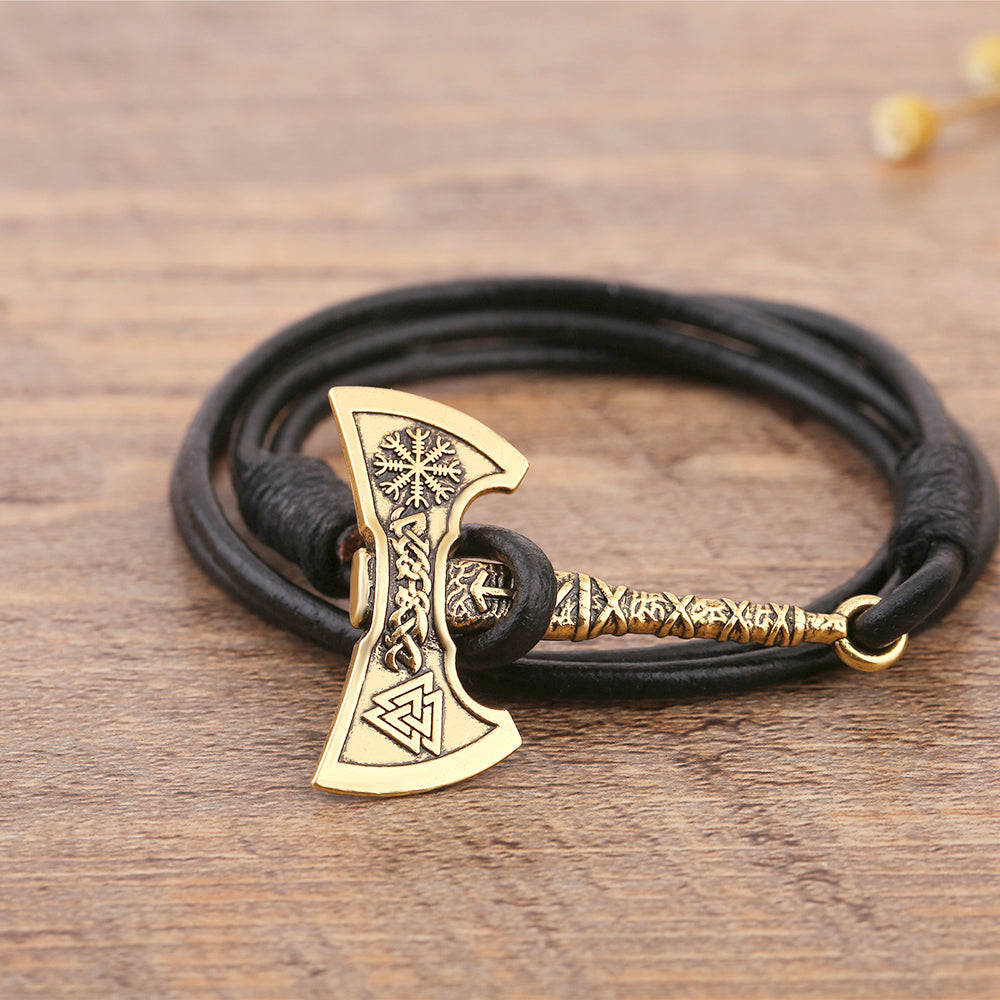 Axe Leather Bracelet