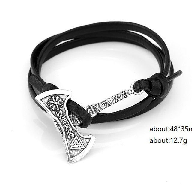 Axe Leather Bracelet