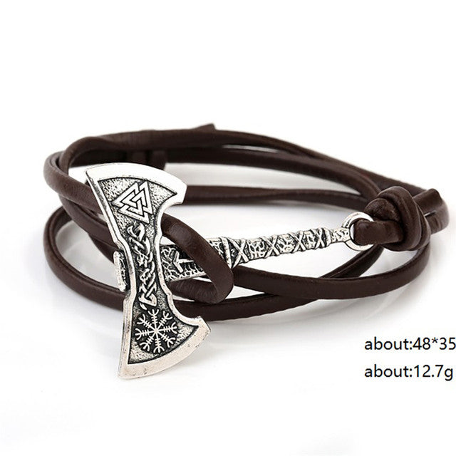 Axe Leather Bracelet