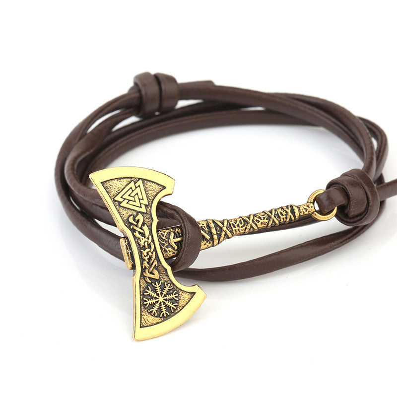 Axe Leather Bracelet