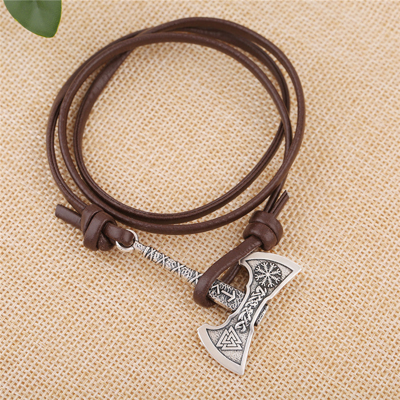 Axe Leather Bracelet
